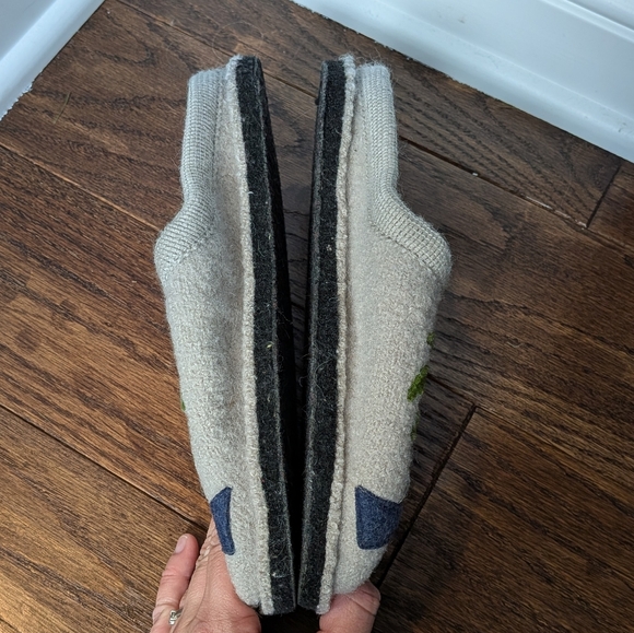 Haflinger Women's Wool Palm Tree Slippers 37 - Picture 3 of 11